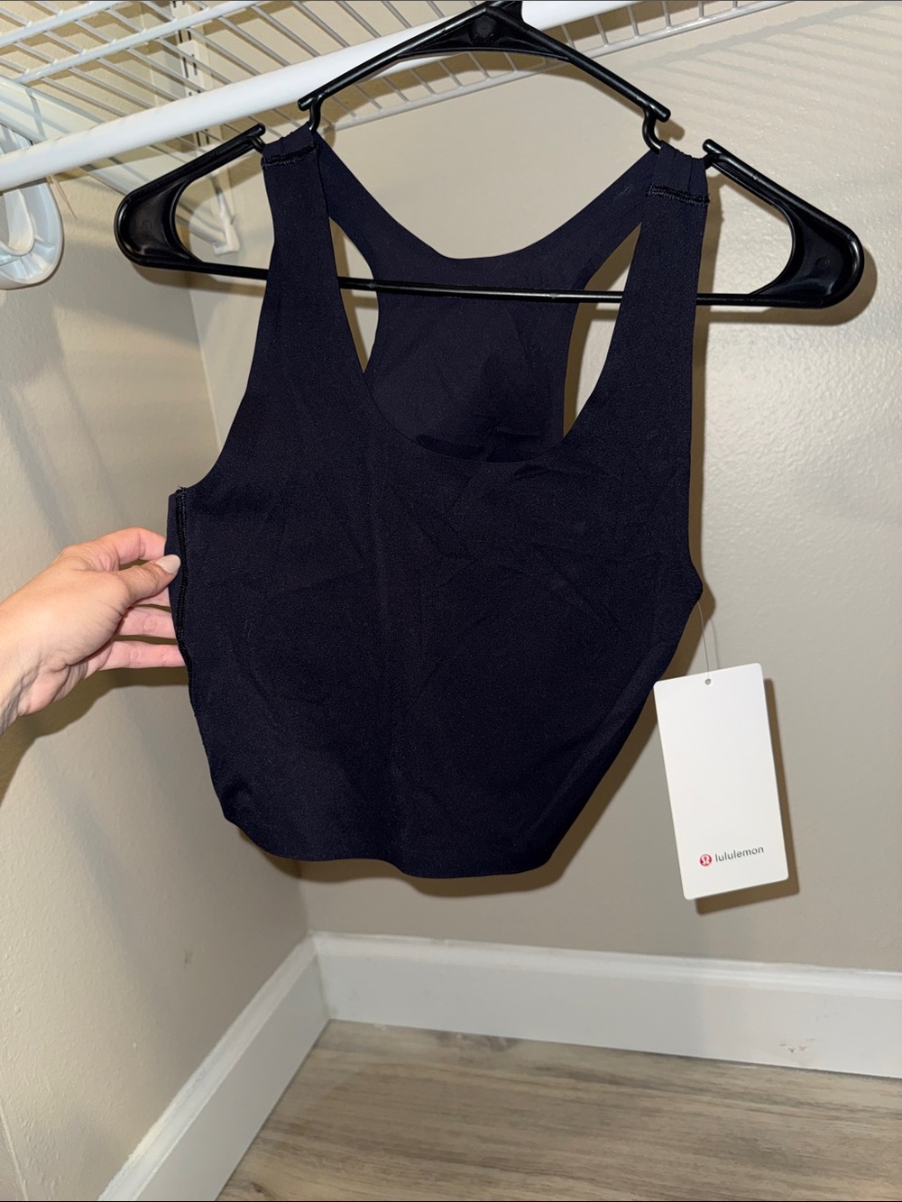 lululemon athletica Black Seamless Racerback Crop Sports Bra